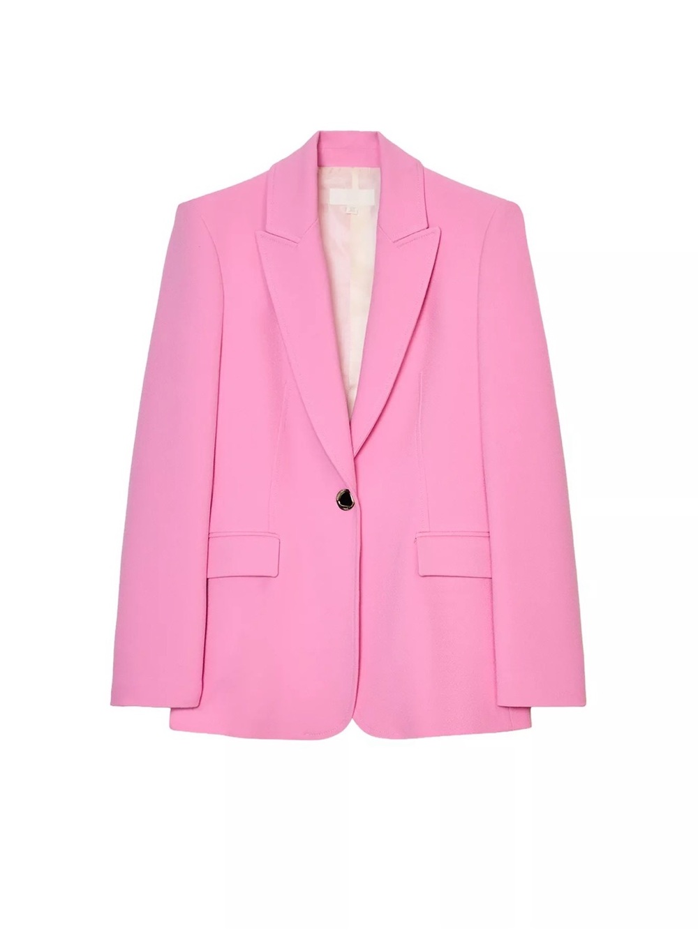 Zara Pink Single-Button Tailored Blazer